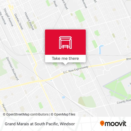 Grand Marais at South Pacific map