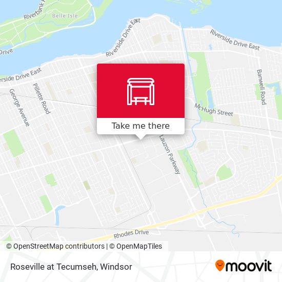 Roseville at Tecumseh map