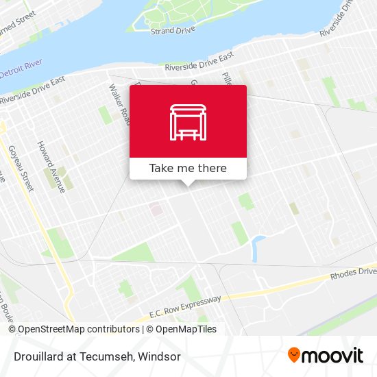 Drouillard at Tecumseh map