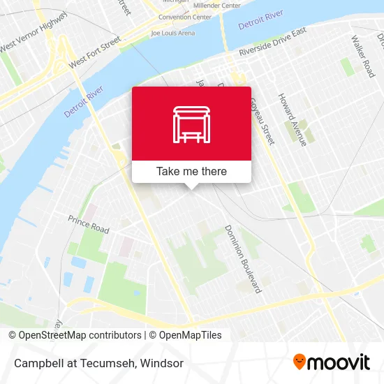 Campbell at Tecumseh map