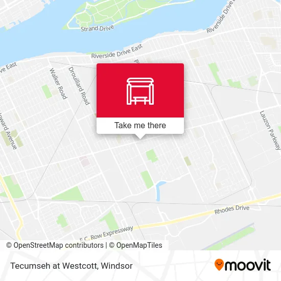 Tecumseh at Westcott map