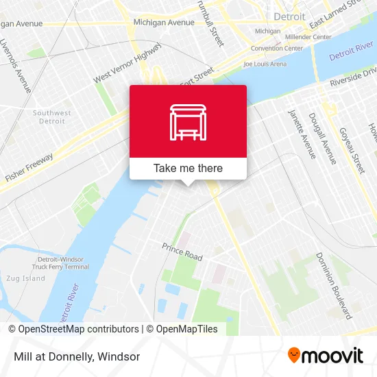 Mill at Donnelly map