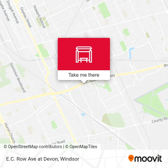 E.C. Row Ave at Devon map