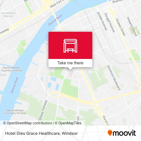 Hotel Dieu Grace Healthcare map