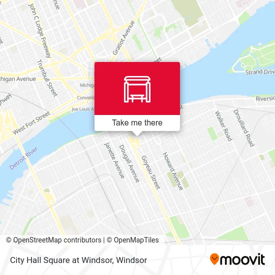City Hall Square at Windsor map