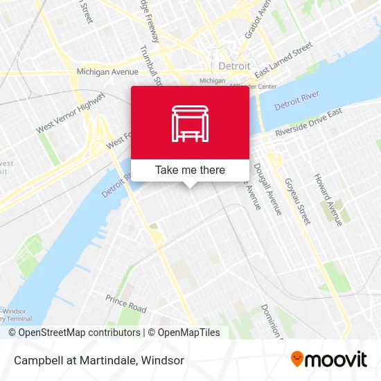 Campbell at Martindale map