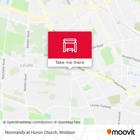 Normandy at Huron Church map