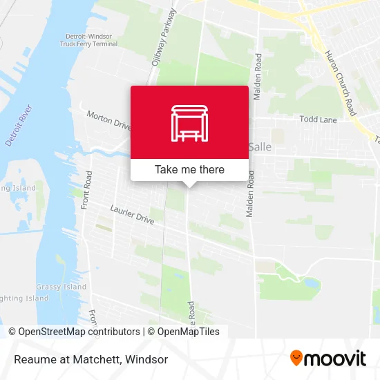 Reaume at Matchett map