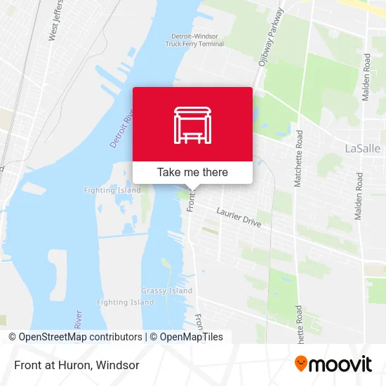 Front at Huron map