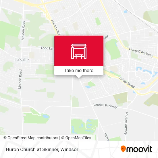 Huron Church at Skinner map