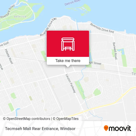 Tecmseh Mall Rear Entrance map