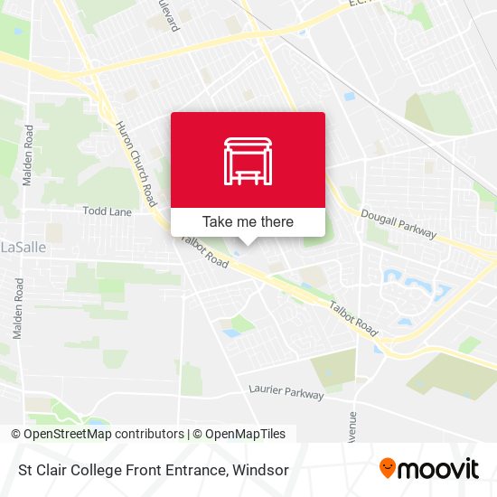 St Clair College Front Entrance map