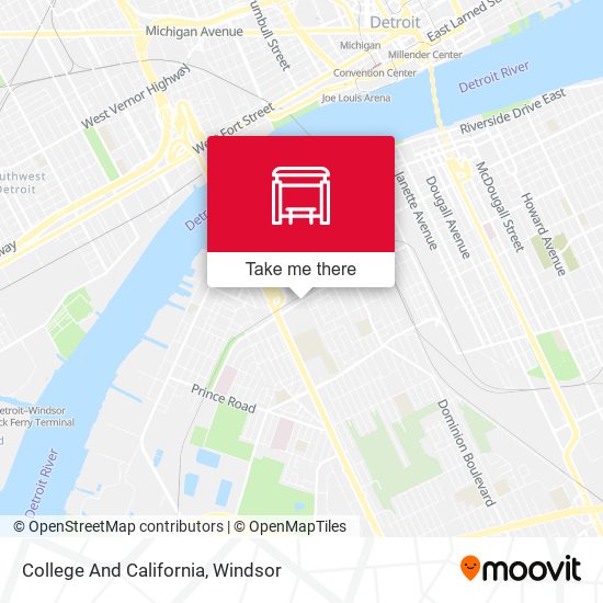 College And California map