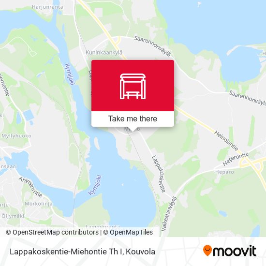Lappakoskentie-Miehontie Th I map