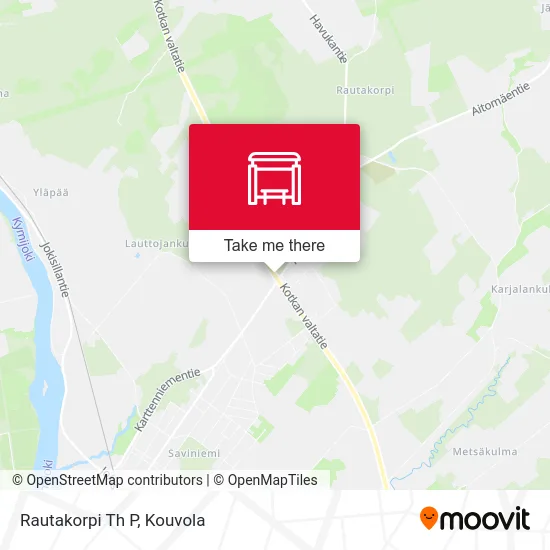 Rautakorpi Intersection North map