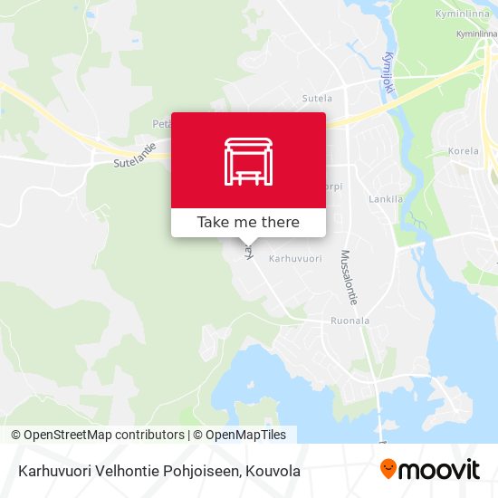 Karhuvuori Velhontie Pohjoiseen map