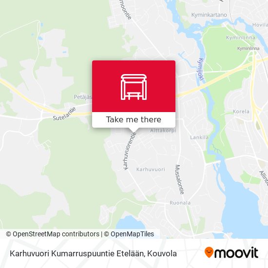 Karhuvuori Kumarruspuuntie Etelään map