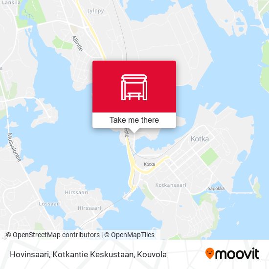 Hovinsaari, Kotkantie Keskustaan map