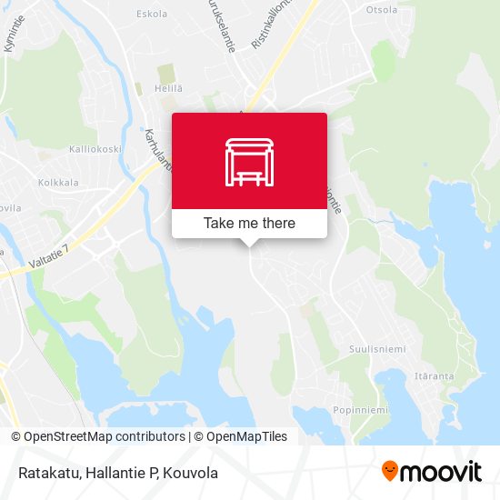 Ratakatu, Hallantie P map