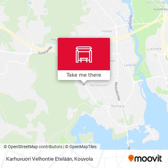 Karhuvuori Velhontie Etelään map