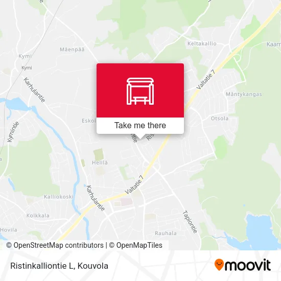 Ristinkalliontie W map