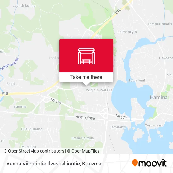 Vanha Viipurintie Ilveskalliontie map