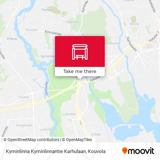 Kyminlinna Kyminlinnantie Karhulaan map