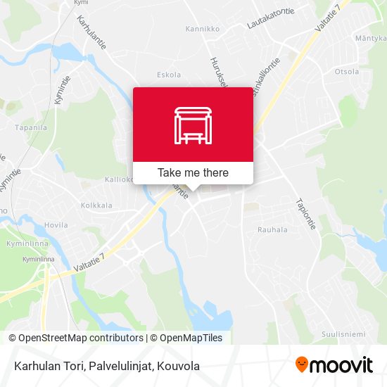 Karhulan Tori, Palvelulinjat map