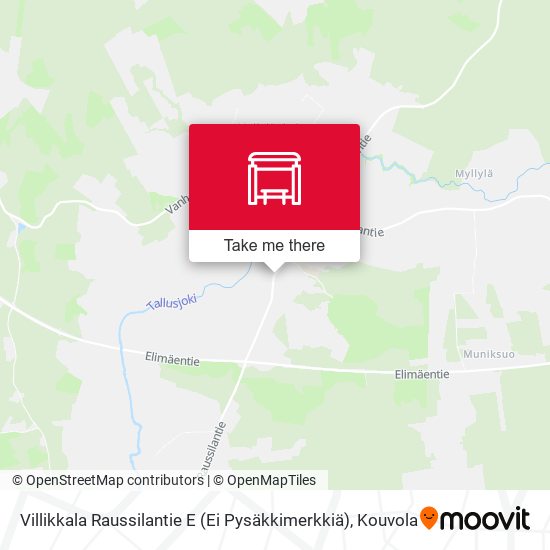 Villikkala Raussilantie E (Ei Pysäkkimerkkiä) map