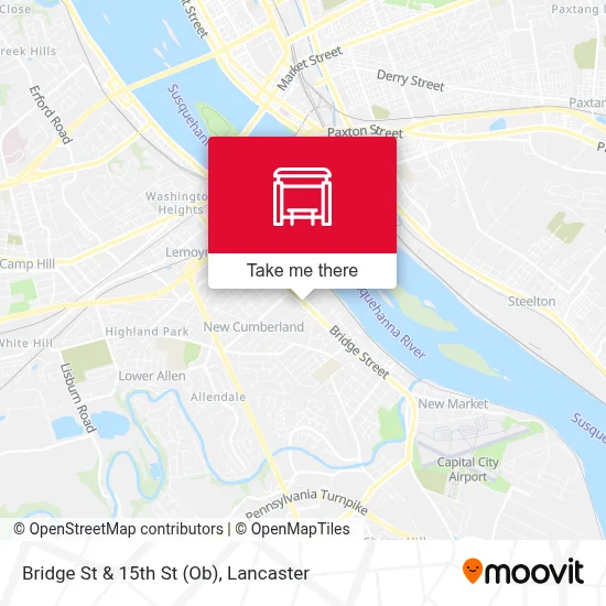 Bridge St & 15th St (Ob) map