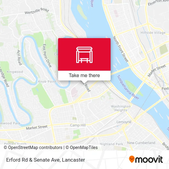 Erford Rd & Senate Ave map