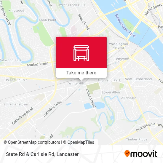 State Rd & Carlisle Rd map