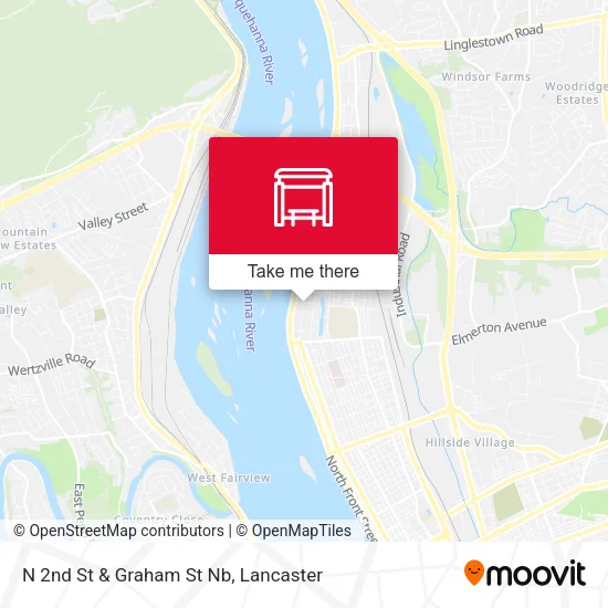 N 2nd St & Graham St Nb map