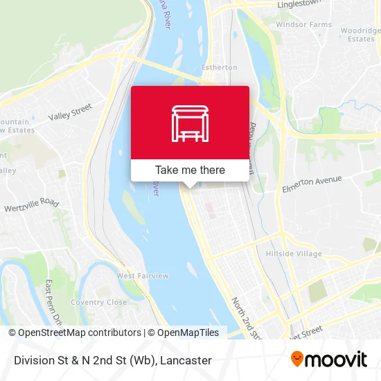 Mapa de Division St & N 2nd St (Wb)