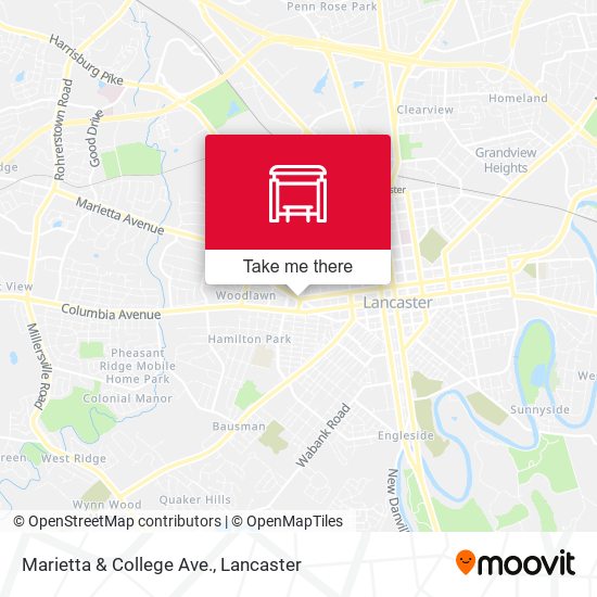 Marietta & College Ave. map