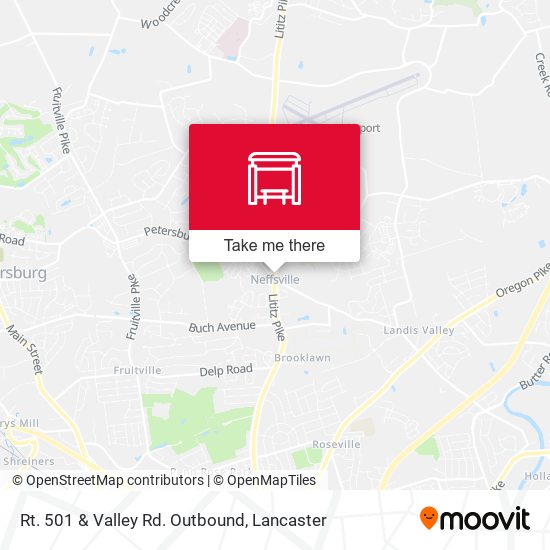 Rt. 501 & Valley Rd. Outbound map