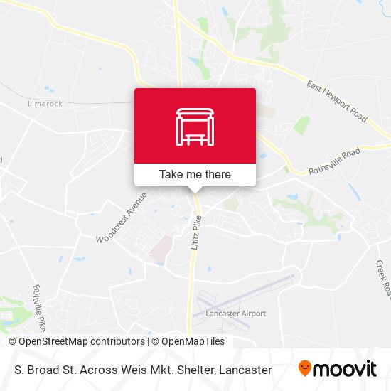 Mapa de S. Broad St. Across Weis Mkt. Shelter