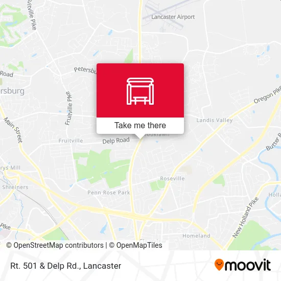 Rt. 501 & Delp Rd. map