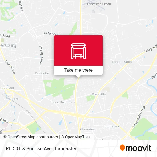 Rt. 501 & Sunrise Ave. map