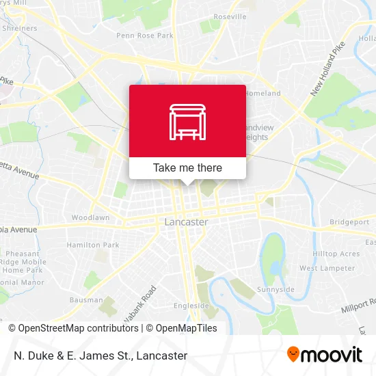 N. Duke & E. James St. map