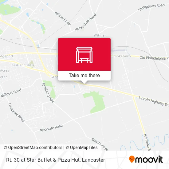 Rt. 30 at Star Buffet & Pizza Hut map