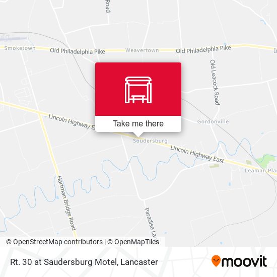 Rt. 30 at Saudersburg Motel map