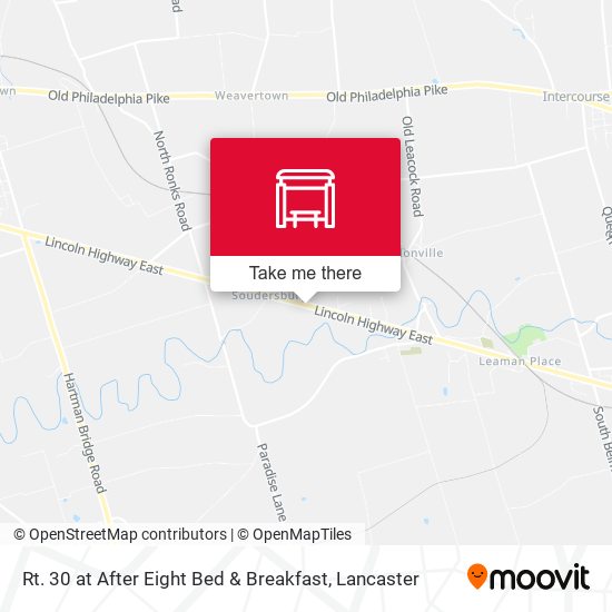 Rt. 30 at After Eight Bed & Breakfast map