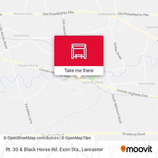 Rt. 30 & Black Horse Rd. Exon Sta. map