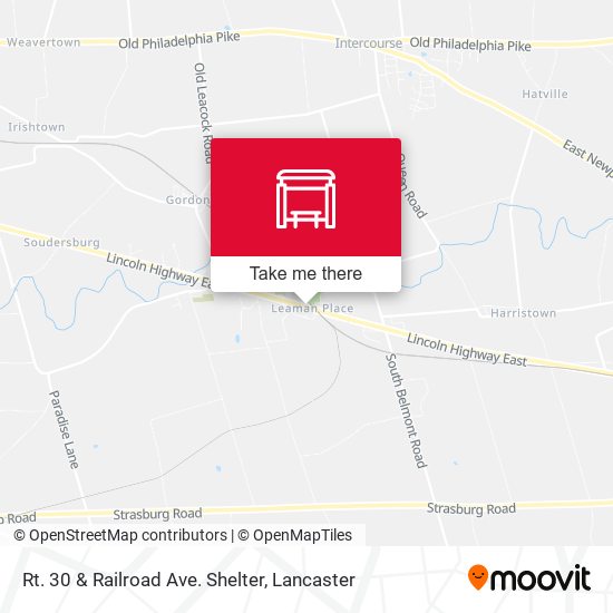 Rt. 30 & Railroad Ave. Shelter map