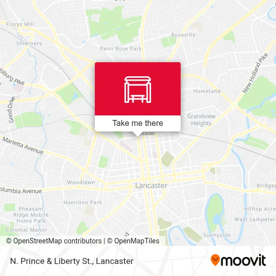 N. Prince & Liberty St. map