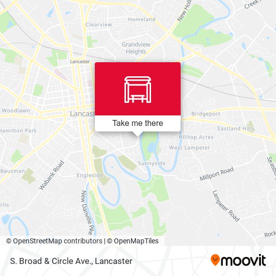 S. Broad & Circle Ave. map
