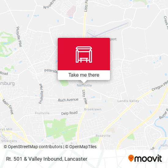 Rt. 501 & Valley Inbound map