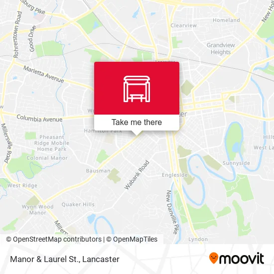 Manor & Laurel St. map