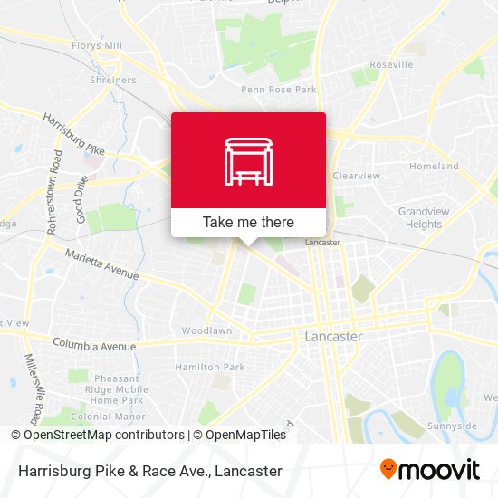 Harrisburg Pike & Race Ave. map